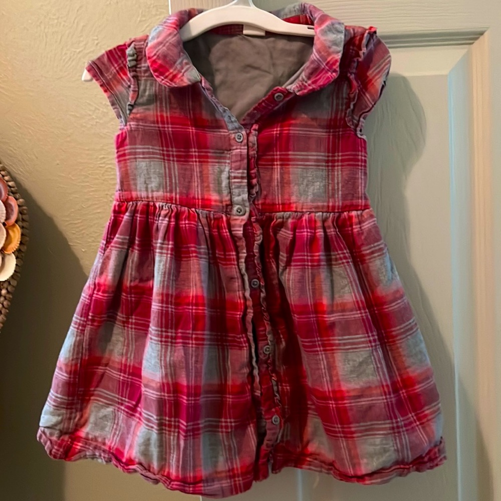 GAP plaid pink summer dress